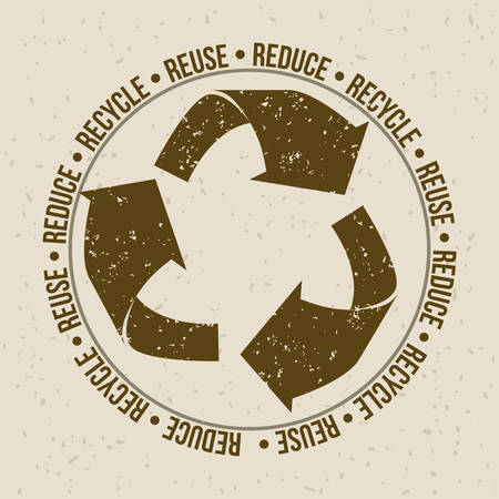 Recycle design over beige background ,vector illustration.のイラスト素材