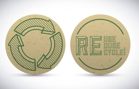 Recycle design over white background ,vector illustration.のイラスト素材