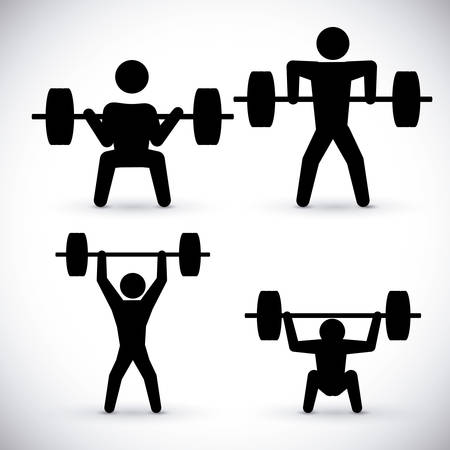 Fitness design over white background, vector illustration.のイラスト素材