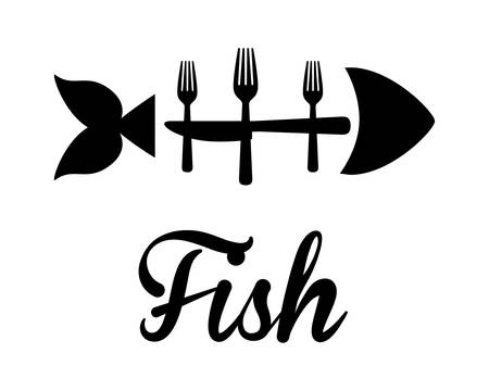 Fish design over white background, vector illustration.のイラスト素材