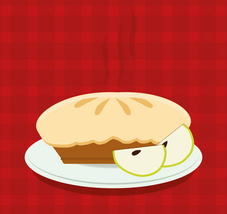 Bakery over red background, vector illustration.のイラスト素材