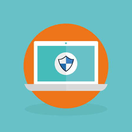 Security design over blue background, vector illustration.のイラスト素材