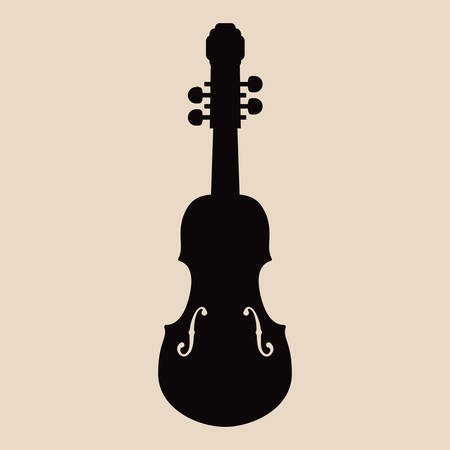Violin design over beige background, vector illustration.のイラスト素材