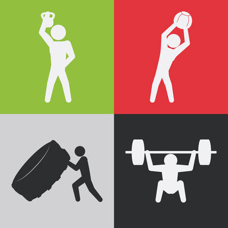 Fitness design over white background, vector illustration.のイラスト素材