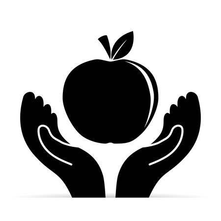 Fruits design over white background, vector illustration.のイラスト素材