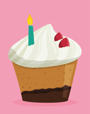 Bakery over pink background, vector illustration.のイラスト素材