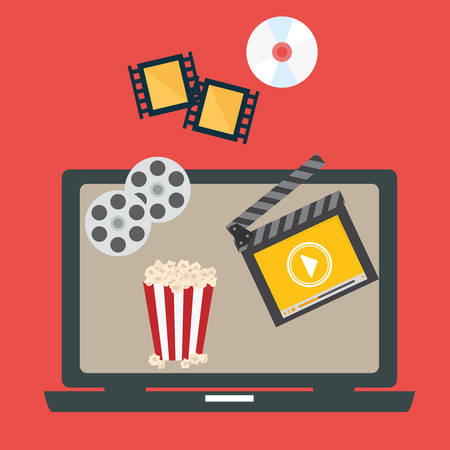 Multimedia design over white background, vector illustration.のイラスト素材