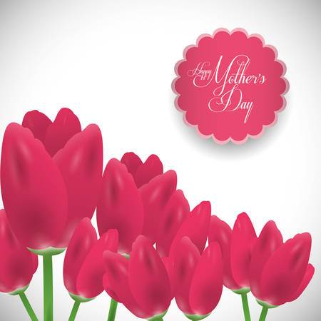 Happy mothers day card design, vector illustration.のイラスト素材