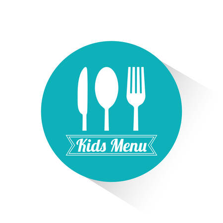 Kids menu design over white background, vector illustration.のイラスト素材