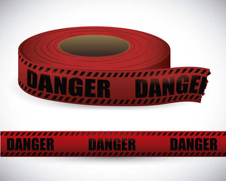 Red tape design over white background, vector illustration.のイラスト素材