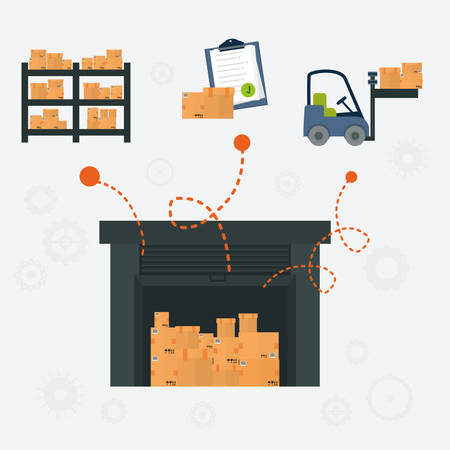 Delivery design over white background, vector illustration.のイラスト素材