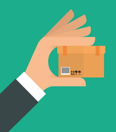Delivery design over green background, vector illustration.のイラスト素材