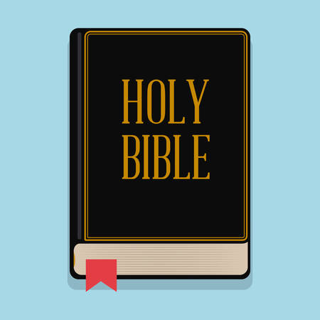 Holy bible design over blue background, vector illustration.のイラスト素材