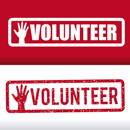 Volunteer design over white background, vector illustration.のイラスト素材