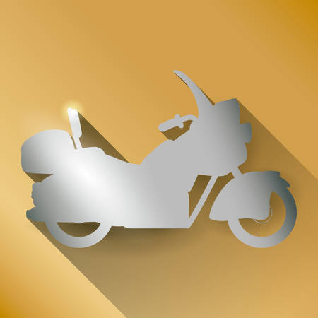 Motorcycle design over yellow background, vector illustration.のイラスト素材