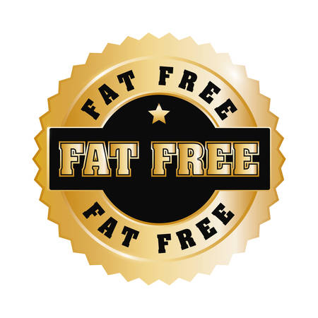Low fat free label design, vector illustration.のイラスト素材