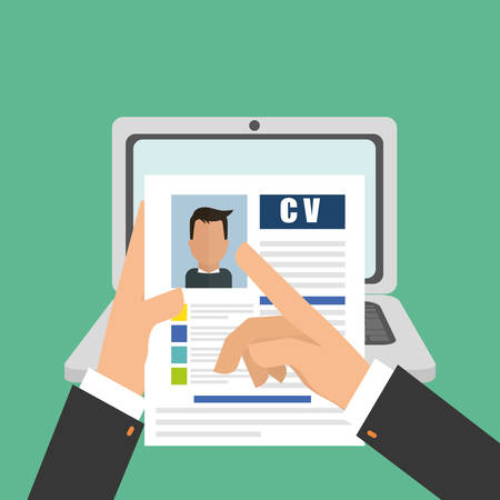 Business design over green background, vector illustration.のイラスト素材