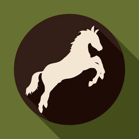 Horse design over green background, vector illustration.のイラスト素材