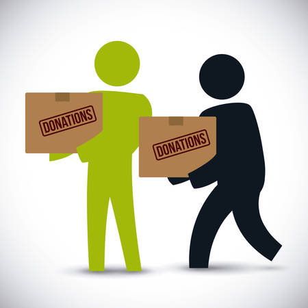 Volunteer design over white background, vector illustration.のイラスト素材