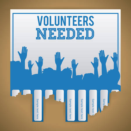 Volunteer design over white background, vector illustration.のイラスト素材
