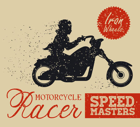 Motorcycle design over beige background, vector illustration.のイラスト素材