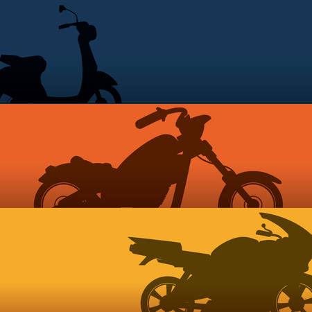 Motorcycle design over colorful background, vector illustration.のイラスト素材