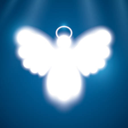 Angel design over blue background, vector illustration,のイラスト素材