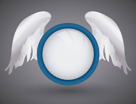 Angel design over gray background, vector illustration,のイラスト素材
