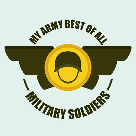 Army design over white background, vector illustration.のイラスト素材