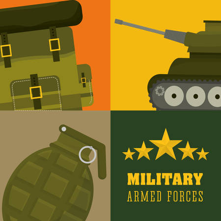 Army design over colorful background, vector illustration.のイラスト素材