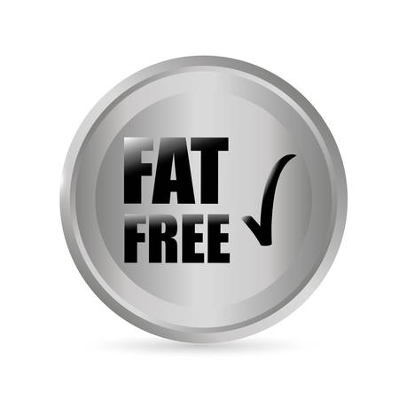 Low fat free label design, vector illustration.のイラスト素材