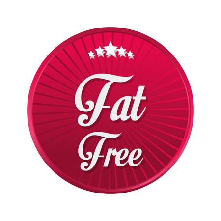 Low fat free label design, vector illustration.のイラスト素材