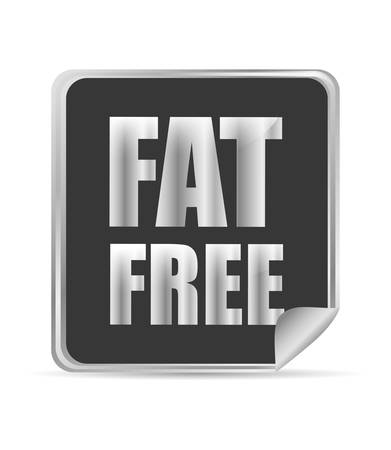 Low fat free label design, vector illustration.のイラスト素材