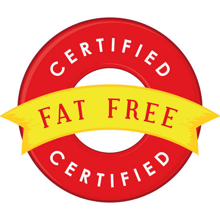 Low fat free label design, vector illustration.のイラスト素材