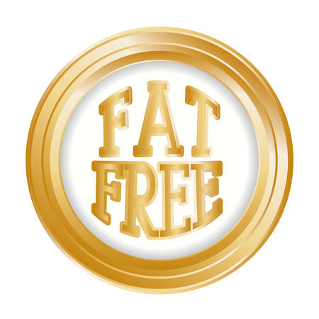 Low fat free label design, vector illustration.のイラスト素材