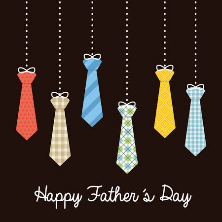 Happy fathers day card design, vector illustration.のイラスト素材