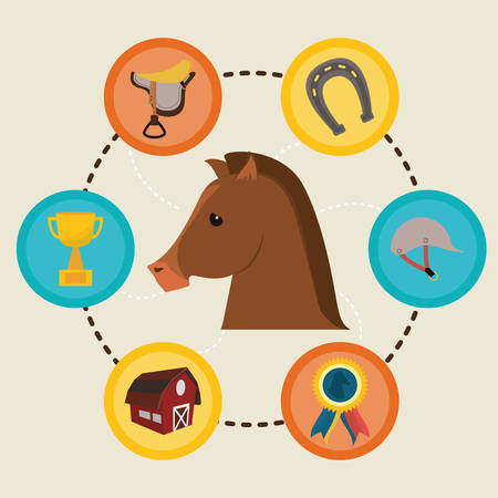 Horse design over white background, vector illustration.のイラスト素材