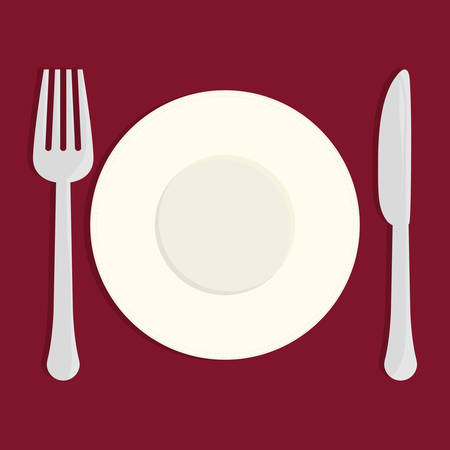 Restaurant design over red background, vector illustration.のイラスト素材