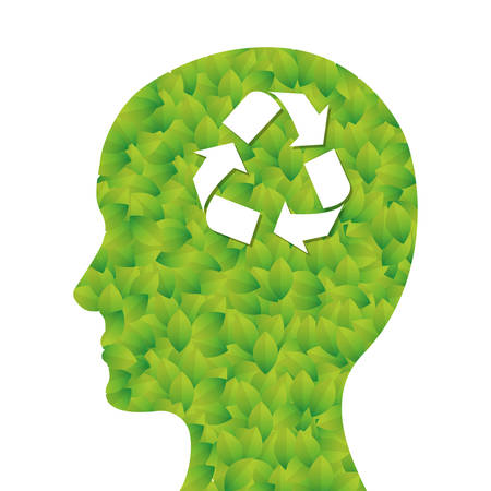 Ecology design over white background, vector illustration.のイラスト素材
