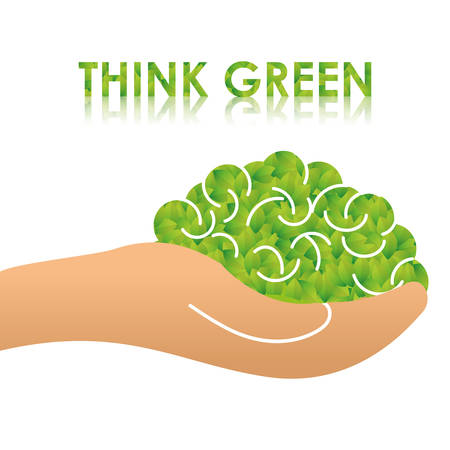 Ecology design over white background, vector illustration.のイラスト素材