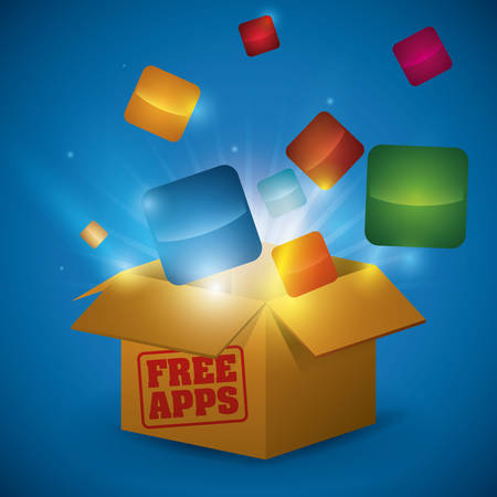 Technology design over blue background, vector illustration.のイラスト素材