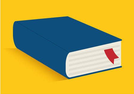 Books design over yellow background, vector illustration.のイラスト素材