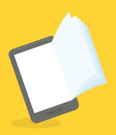 Books design over yellow background, vector illustration.のイラスト素材
