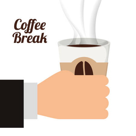 Coffee design over white background, vector illustration.のイラスト素材