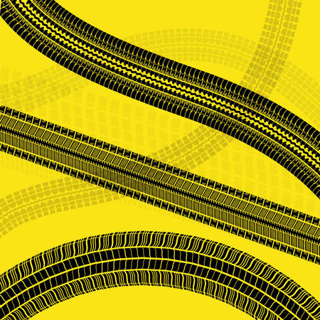 Tires design over yellow background, vector illustration.のイラスト素材