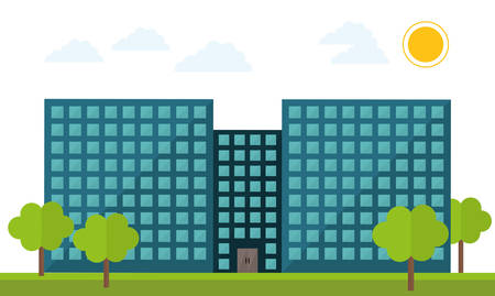 Urban design over white background, vector illustration.のイラスト素材
