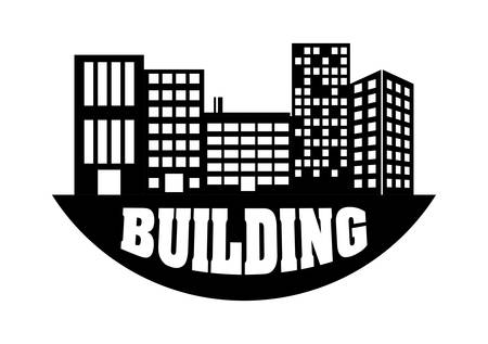 Urban design over white background, vector illustration.のイラスト素材