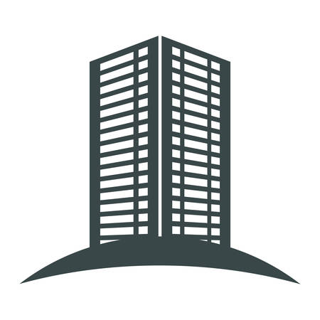 Urban design over white background, vector illustration.のイラスト素材