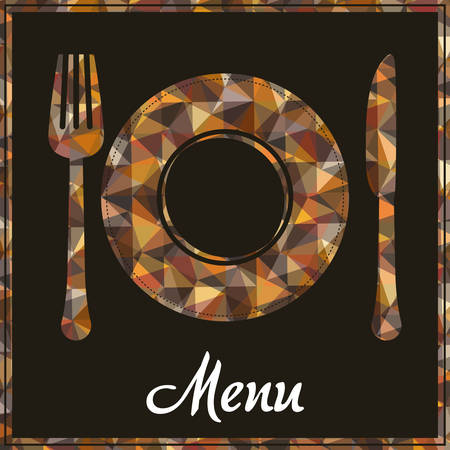 Restaurant design over brown background, vector illustration.のイラスト素材