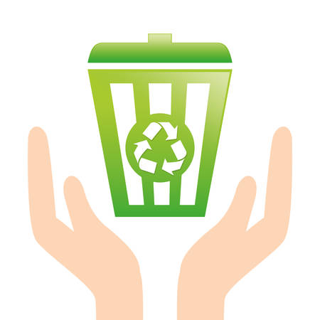 Ecology design over white background, vector illustration.のイラスト素材